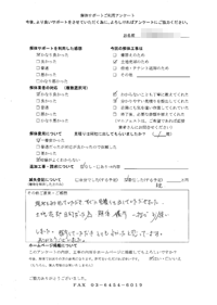 静岡県富士市の解体工事後のアンケート