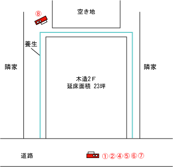 岡山県岡山市｜解体工事現場の見取り図