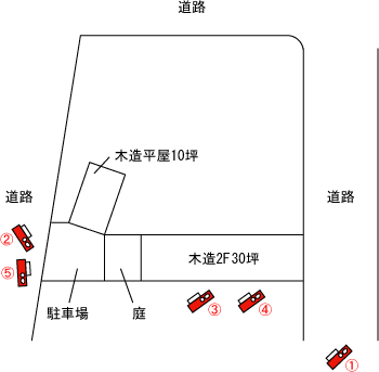 愛知県名古屋市｜解体工事現場の見取り図