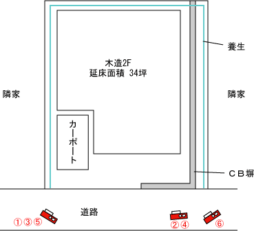 茨城県牛久市｜解体工事現場の見取り図