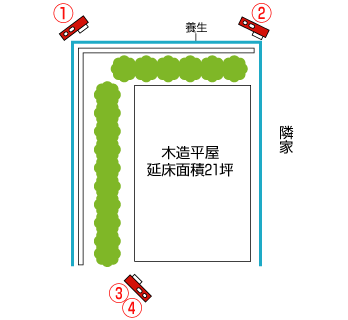 茨城県鹿嶋市｜解体工事現場の見取り図