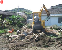 岡山県岡山市｜解体工事中の現場写真