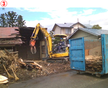 福島県会津若松市｜解体工事中の現場写真